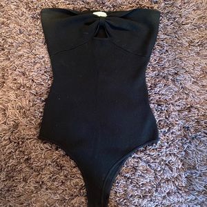 STRAPLESS KNOT TIE BODY SUIT
